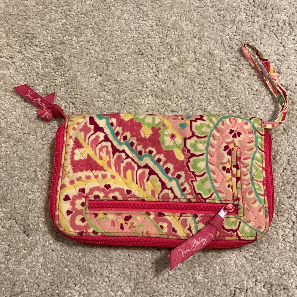 Vera Bradley Organizer Wallet- pink, free, yellow, white and burgundy